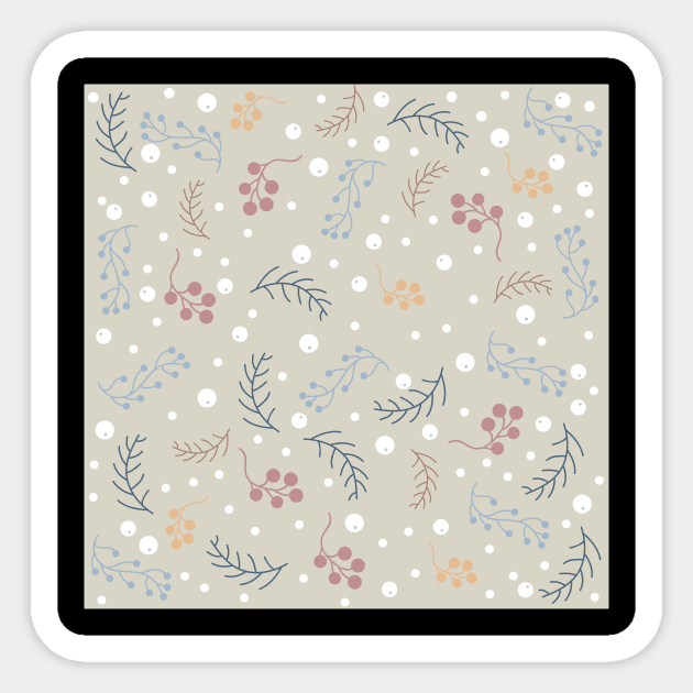 Winter Pattern Sticker by Kristina Stellar Scandinavian Land